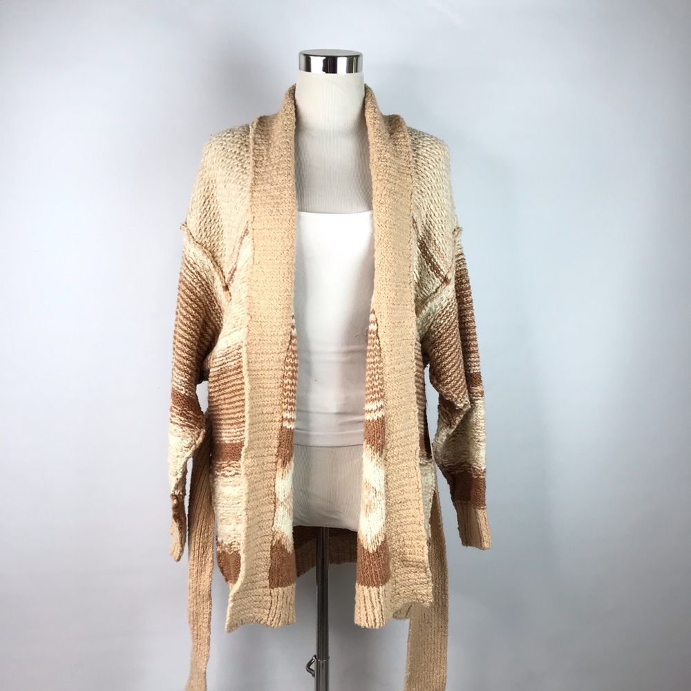 New Free People Cozy Cabin Belted Cardigan Sweater - Picture 2 of 5